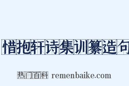 惜抱轩诗集训纂造句是什么意思的图片